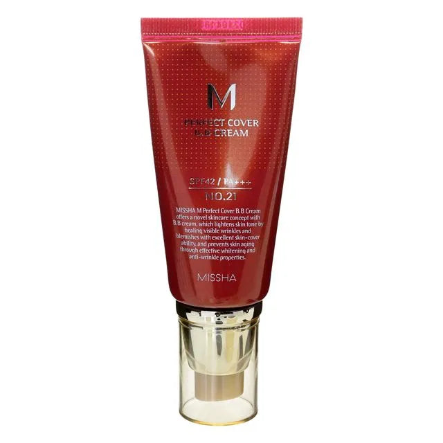 MISSHA M Perfect Cover BB Cream SPF42 PA+++,#21 Light Beige, 50ml