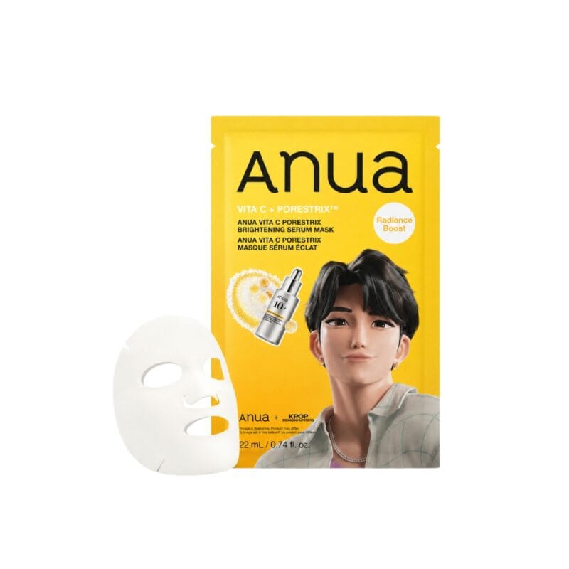 Anua K-Pop Demon Hunters Vita C Porestrix Brightening Serum Mask, 1EA, 22ml