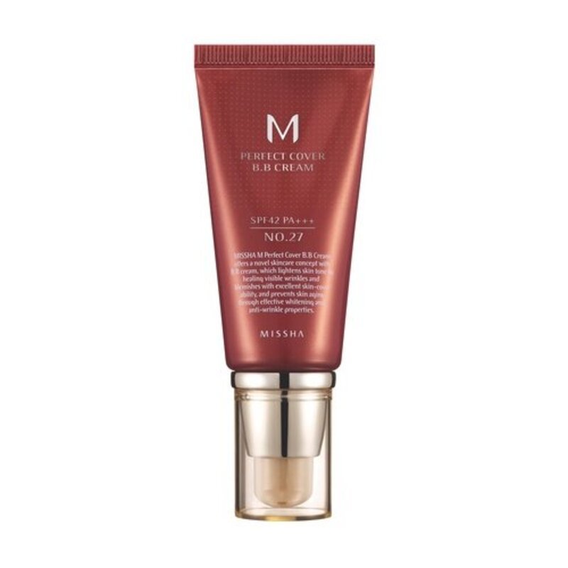 MISSHA M Perfect Cover BB Cream SPF42 PA+++,#27 Honey Beige, 50ml