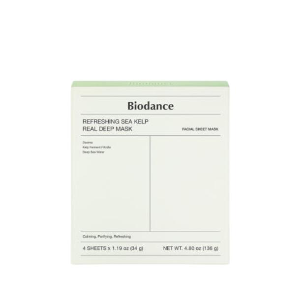 BIODANCE Refreshing Sea Kelp Real Deep Mask, 34g x 4 sheets