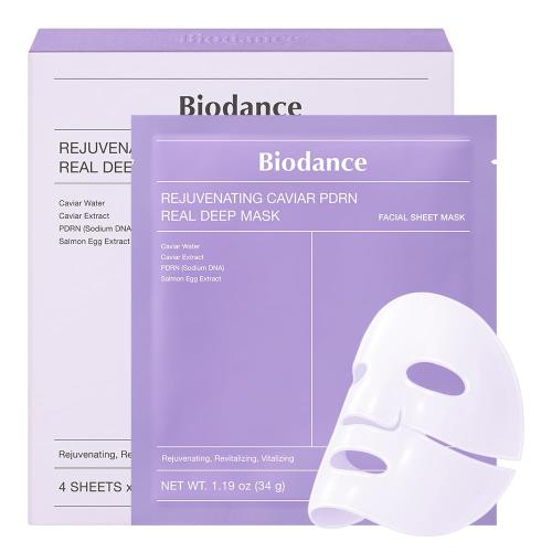 BIODANCE Rejuvenating Caviar PDRN Real Deep Mask, 34g x 4ea