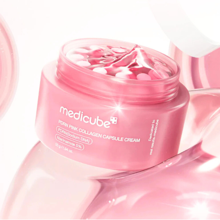 Medicube PDRN Pink Collagen Capsule Cream - stangrinamasis veido kremas