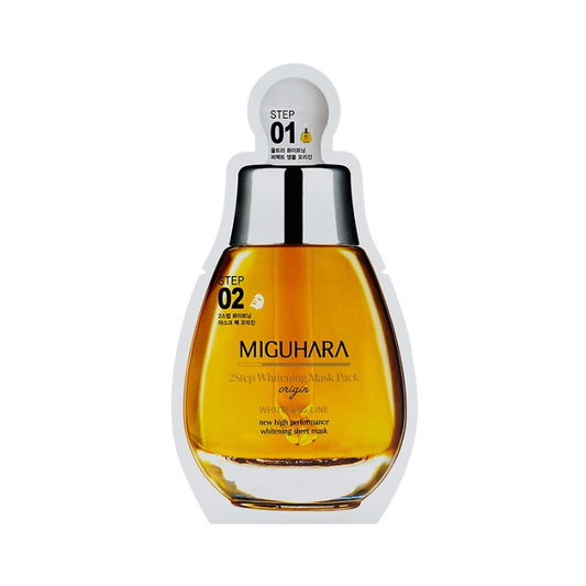 Miguhara 2-Step Whitening Mask Pack Origin, 1.7ml + 25ml