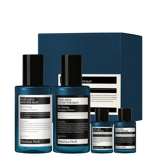 NARD Aqua Skin & Lotion Set For Man, 200 ml + 200 ml + 30 ml + 30 ml