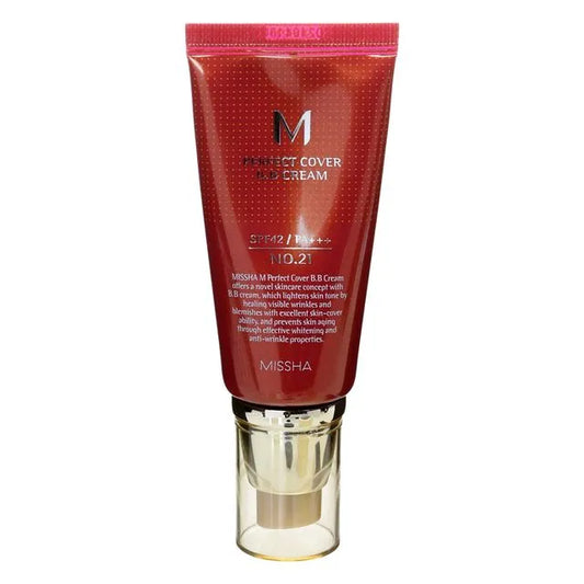 MISSHA M Perfect Cover BB Cream SPF42 PA+++,#21 Light Beige, 50ml
