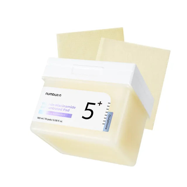 Numbuzin No.5+ Glutathione Vitamin-Niacinamide Concentrated Pad, 180ml, 70pads