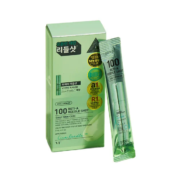 VT Cosmetics Reti-A Reedle Shot 100 Stick Pouch, 2ml x 10pcs