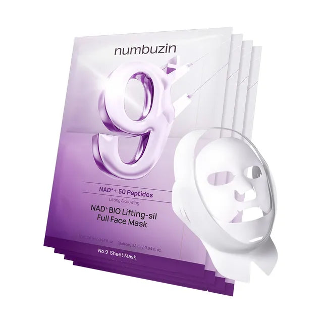 Numbuzin No.9 NAD Bio Lifting-sil Full Face Mask Set, 48ml x 4ea