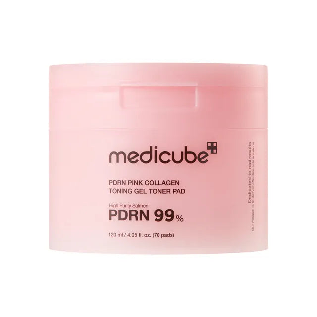 Medicube PDRN Pink Collagen Toning Gel Toner Pad, 120ml, 70 pads