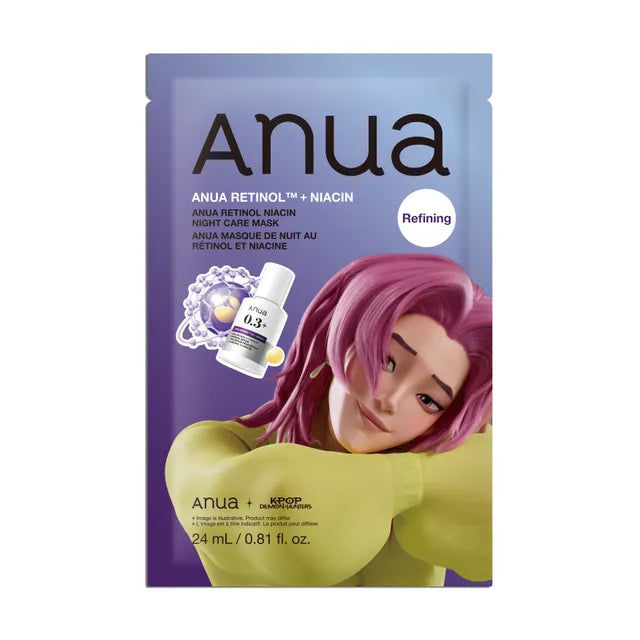 Anua K-Pop Demon Hunters Retinol Niacin Night Care Mask, 24ml, 1EA
