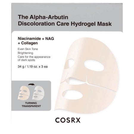 COSRX Arbutin Discoloration Hydrogel Mask, 34g x 3ea